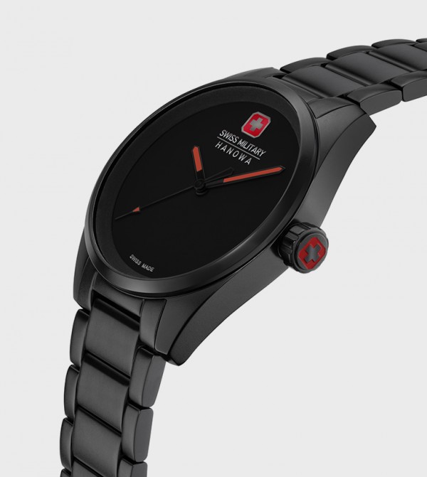 سويس ميليتري هانوا  ساعات - أسود undefined