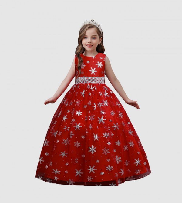 Ddaniela Kids Ramadan - Red Party Dress