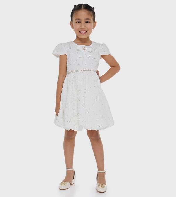 Victor and Jane  Party Dress - White Party Dress