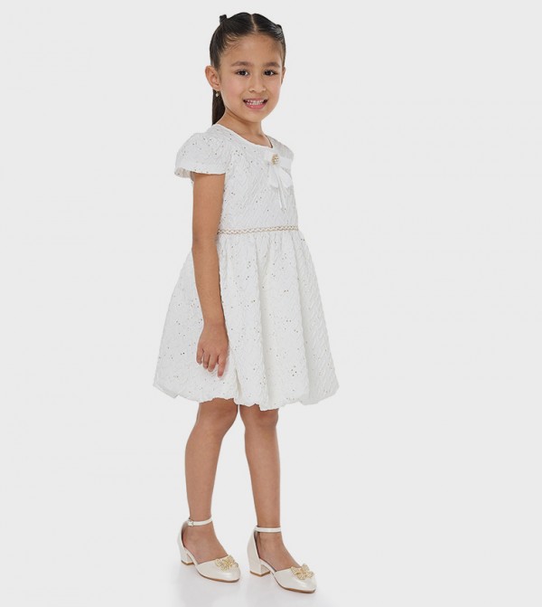 Victor and Jane  Party Dress - White Party Dress