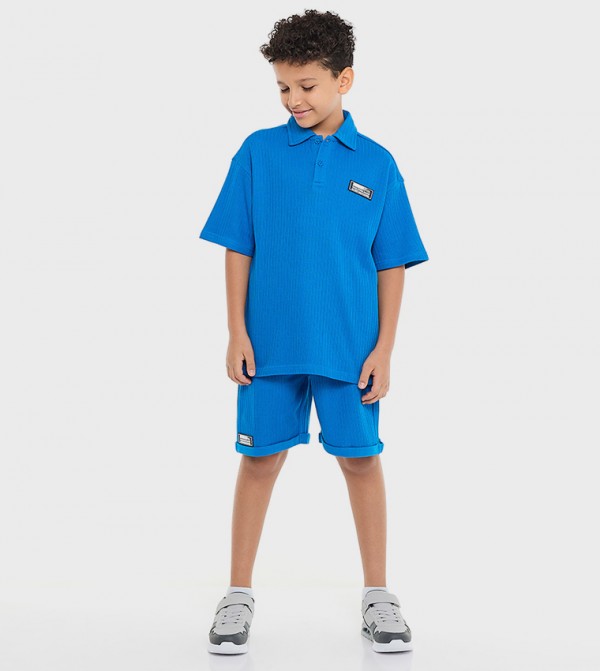 Victor and Jane  Clothing - Blue T-shirts & Bottoms