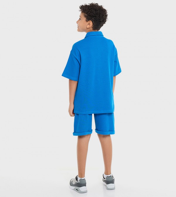 Victor and Jane  Clothing - Blue T-shirts & Bottoms