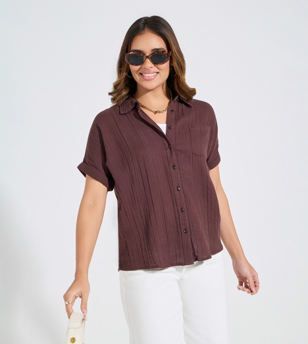 Styli Styli - Brown Shirts