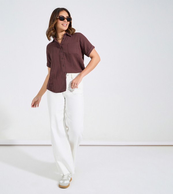 Styli Styli - Brown Shirts