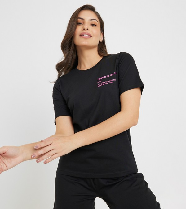 ستايلي  ملابس - أسود Pyjama Set