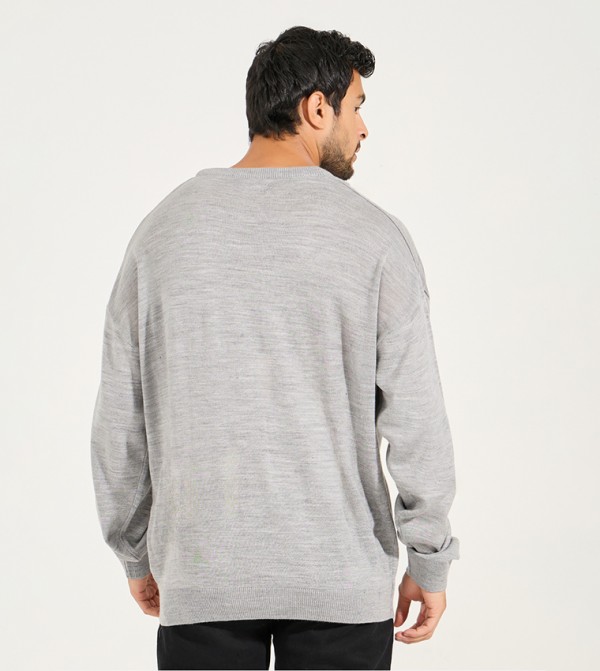 برودكت برودكت - رمادي Round Neck Sweaters