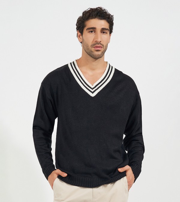 برودكت برودكت - أسود Round Neck Sweaters
