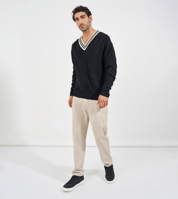 برودكت برودكت - أسود Round Neck Sweaters