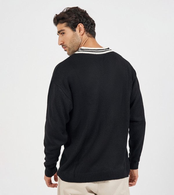 برودكت برودكت - أسود Round Neck Sweaters
