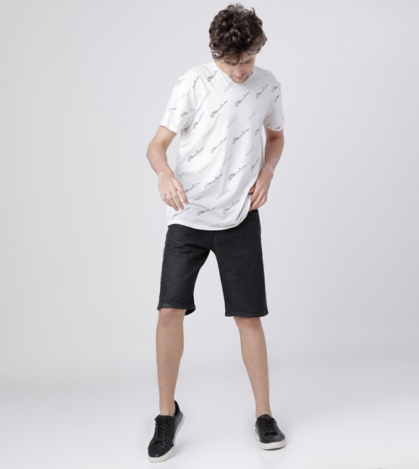 Highlander Highlander - Black Denim shorts