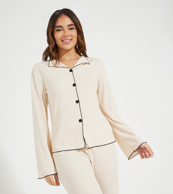 ستايلي  ملابس - كريمي  Pyjama Set
