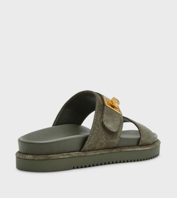 Steve Madden Steve Madden - Green Flat Sandals