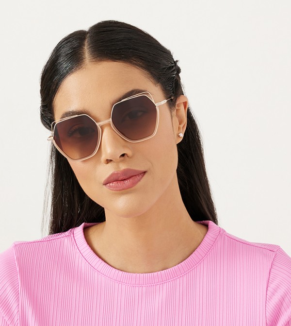 30Sundays  - Beige Round Sunglasses