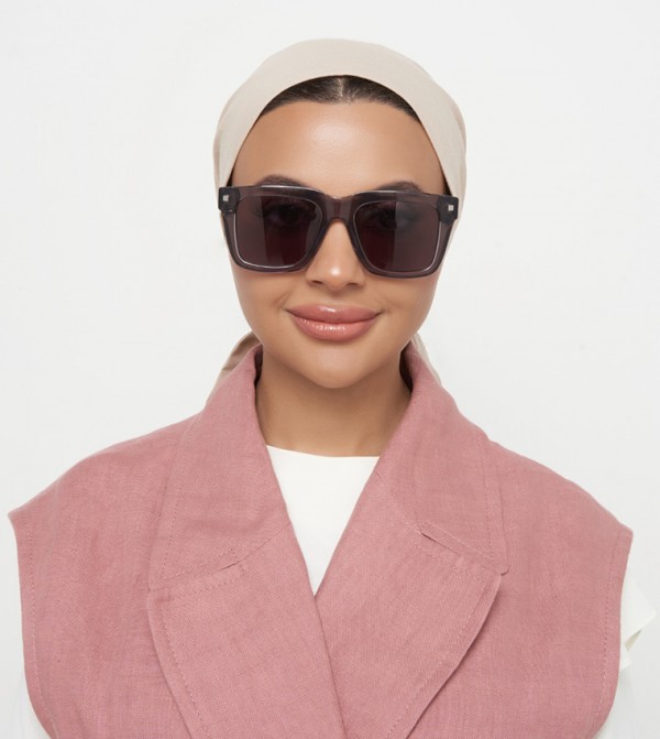30 سندايز  - رمادي Square Sunglasses
