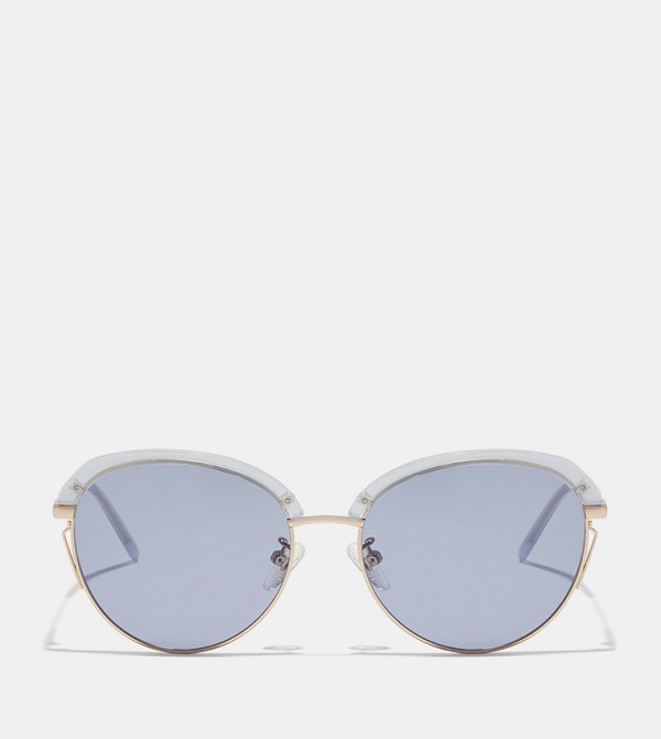 30 سندايز  - أزرق Round Sunglasses