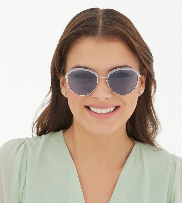 30 سندايز  - أزرق Round Sunglasses