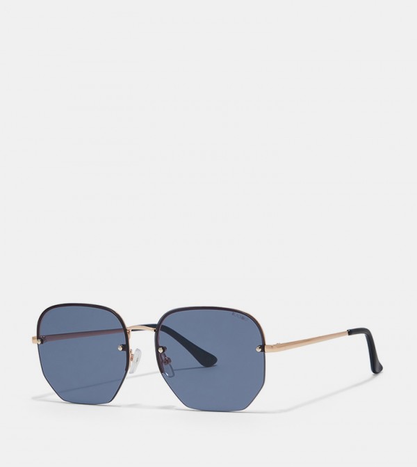 BlackOut  - Gold Round Sunglasses