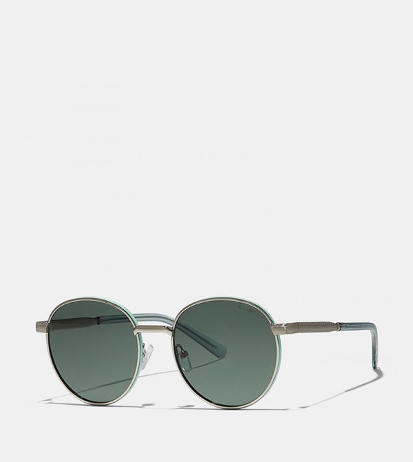 BlackOut  Sunglasses - Silver Round Sunglasses