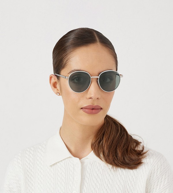 BlackOut  Sunglasses - Silver Round Sunglasses