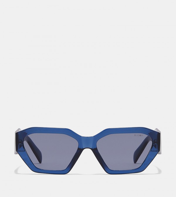 BlackOut  - Blue Round Sunglasses
