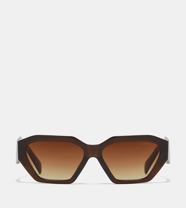 بلاك أوت بلاك أوت - بني  Round Sunglasses