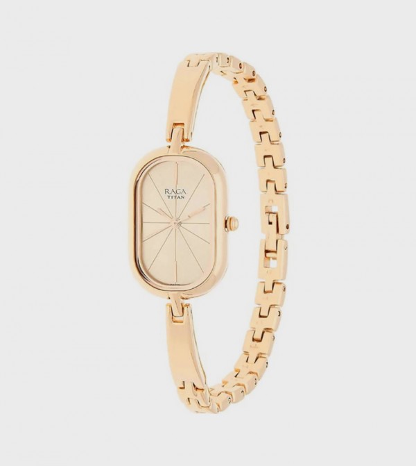 تيتان  ساعات أنالوغ  - ذهبي وردي undefined