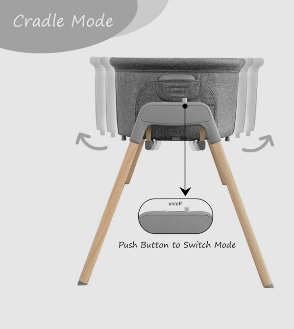 Teknum - Grey Baby Cots, Bouncers, Rockers & Cradles