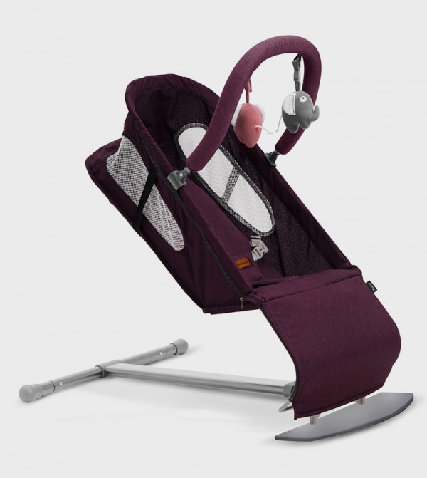 Teknum  - Maroon Baby Cots, Bouncers, Rockers & Cradles