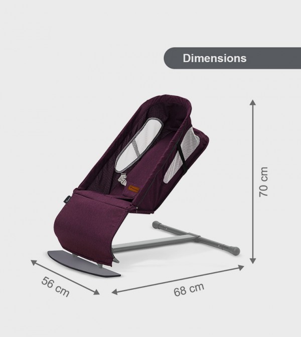 Teknum  - Maroon Baby Cots, Bouncers, Rockers & Cradles