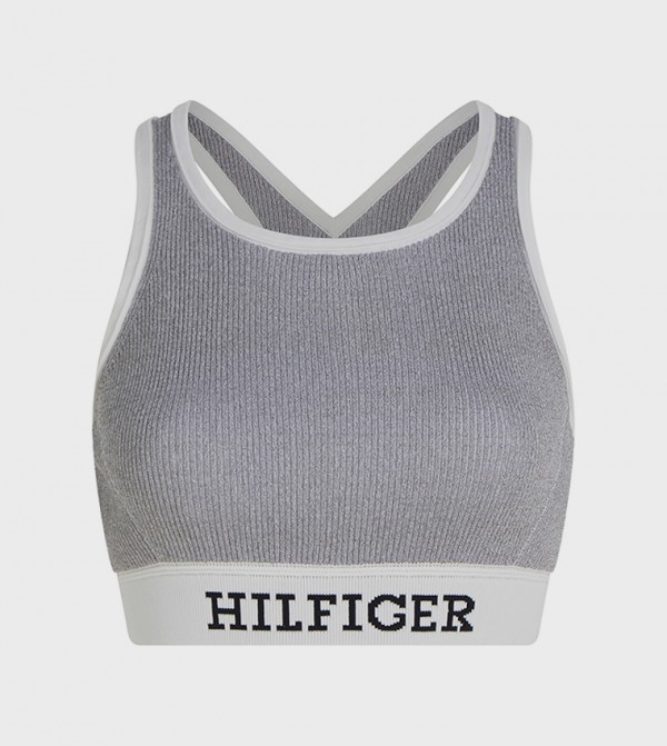 تومي هيلفيغر حمالات الصدر الرياضية - رمادي حمالات الصدر الرياضية