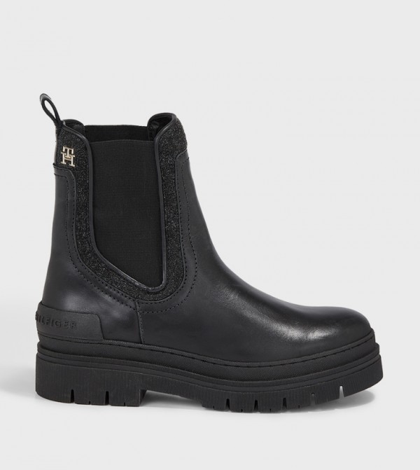 تومي هيلفيغر  - أسود Ankle length Boots