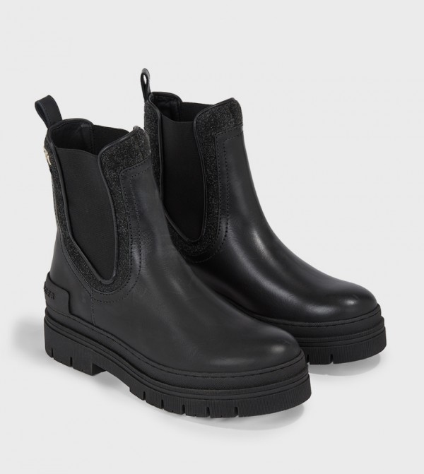 تومي هيلفيغر  - أسود Ankle length Boots