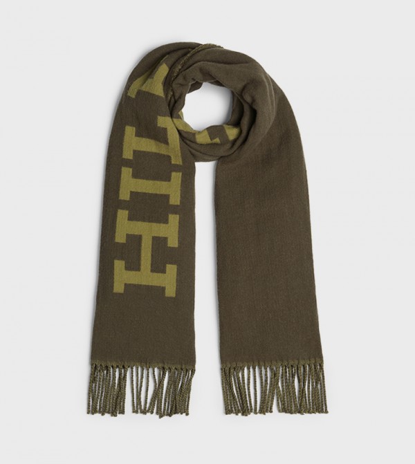 Tommy Hilfiger  Scarves - Khaki Woollen Scarves