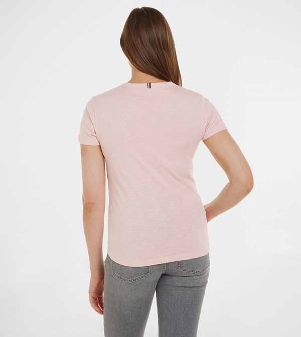 تومي هيلفيغر  تيشيرتات كاجوال - وردي تيشيرتات كاجوال