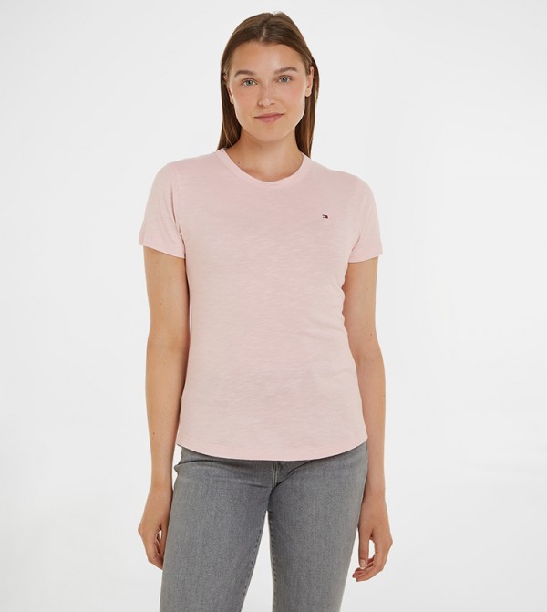 تومي هيلفيغر  تيشيرتات كاجوال - وردي تيشيرتات كاجوال