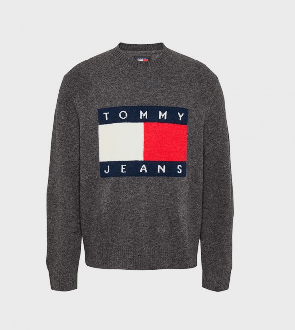 تومي جينز  سترات و كارديغانات  - رمادي Sweaters