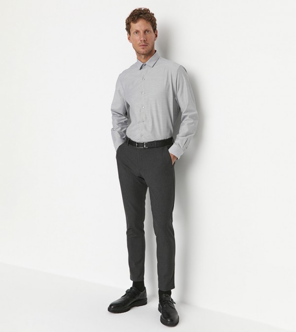 Men's Gray Slim Fit Dress Pants - Express