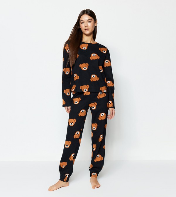 Trendyol  Clothing - ANTHRACITE Nightsuits/Pyjama Set