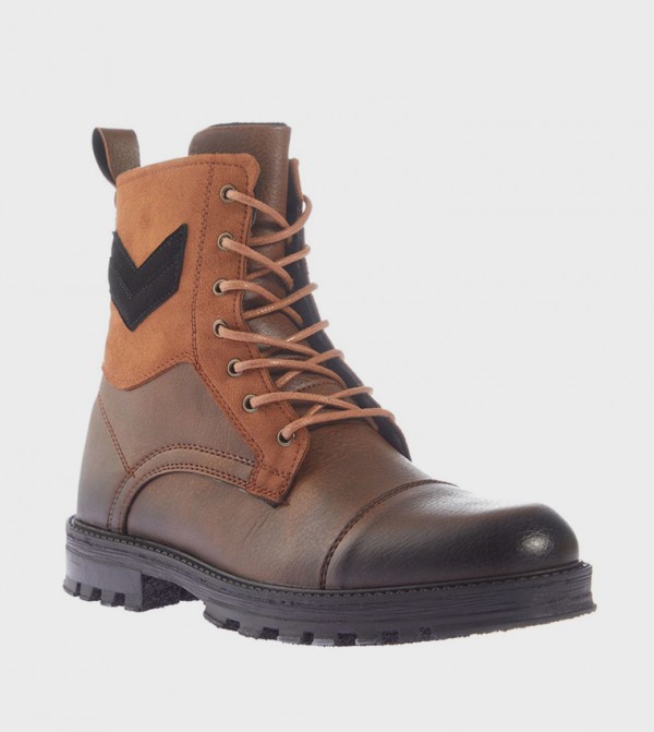 يايا باي هوتيش - اوتليت - بني Lace up Boots