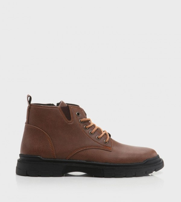 Yaya by Hotiç - Outlet  Boots - Brown Lace up Boots