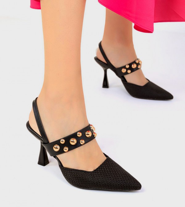 سوهو - أوتليت  - أسود أحذية بكعب