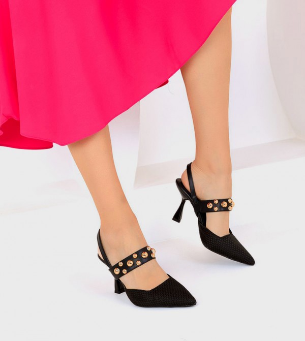 سوهو - أوتليت  - أسود أحذية بكعب