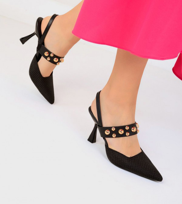 سوهو - أوتليت  - أسود أحذية بكعب