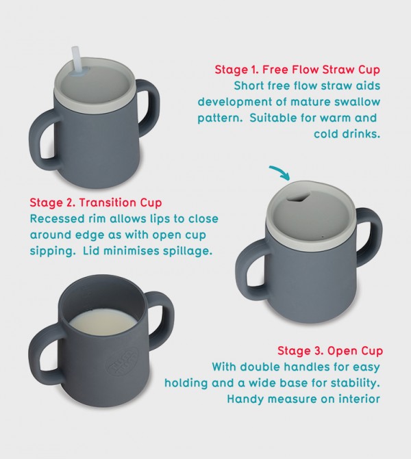 TUM TUM  - Grey Sippers & Cups