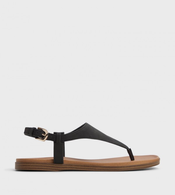 Call it Spring  Shoes - Black Flat Sandals