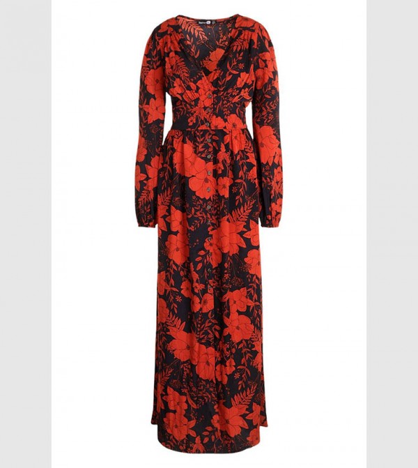 boohoo  print-on-print-1 - Navy Casual Dresses