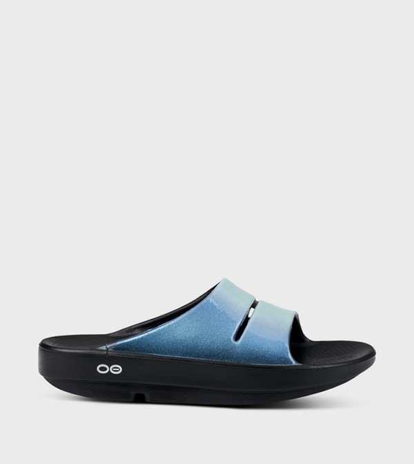 OOFOS  - Blue Slides