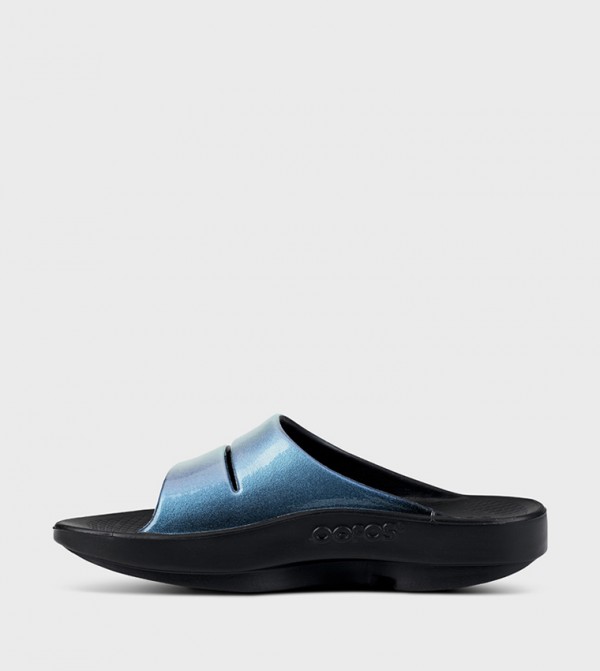 OOFOS  - Blue Slides