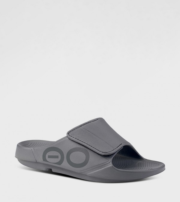 OOFOS  - Grey Slides