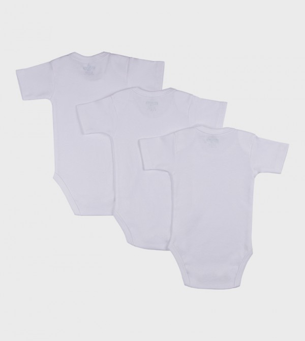 Babies Basic  Onepiece & Bodysuits - White Onesies